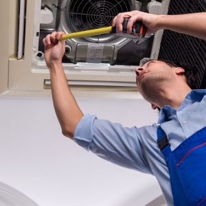 Contractor working on Air conditiong