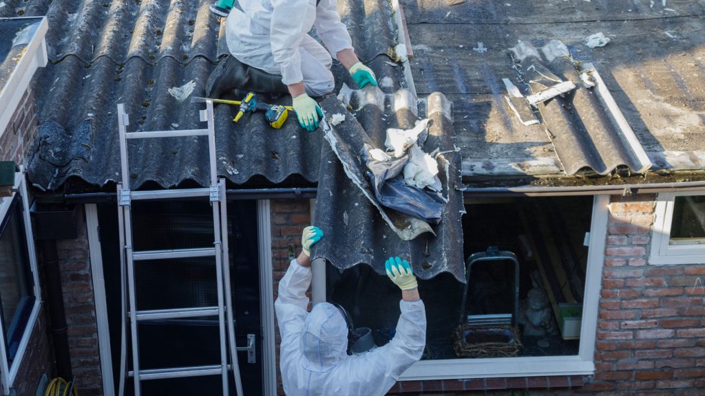 Image of contractors working on removing asbestos