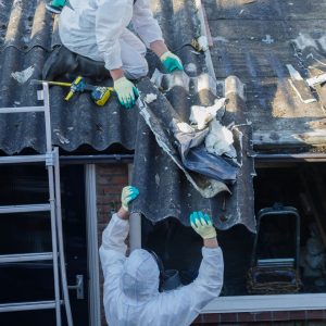 Image of contractors working on removing asbestos