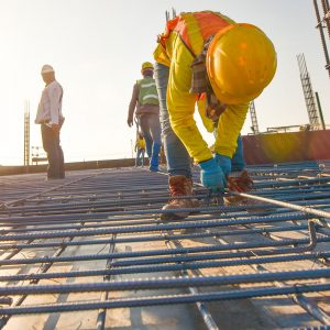 Image of a contractor working on a site